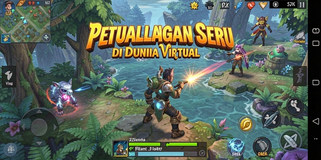 Gameplay seru di dunia terbuka 5ZK, penuh petualangan dan penemuan.