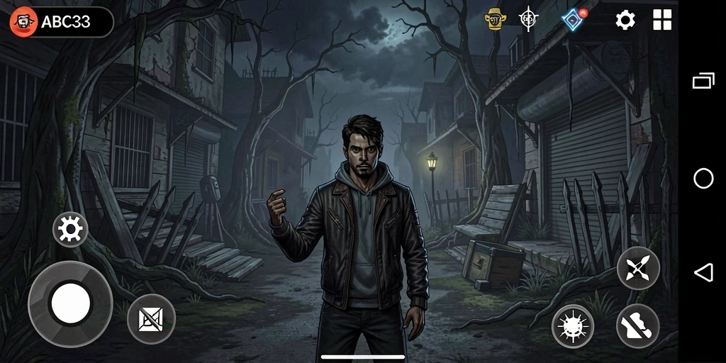 Tampilan gameplay menegangkan di dalam kegelapan