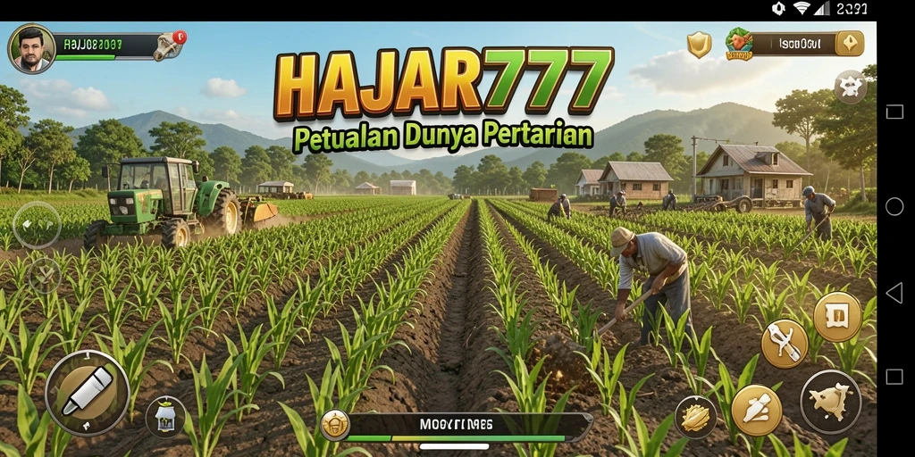 Tampilan gameplay seru di dunia pertanian <strong>HAJAR777</strong>.