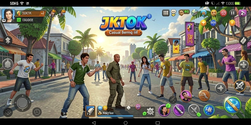 Tampilan gameplay <strong>JKTOK</strong> yang menarik dan menghibur.