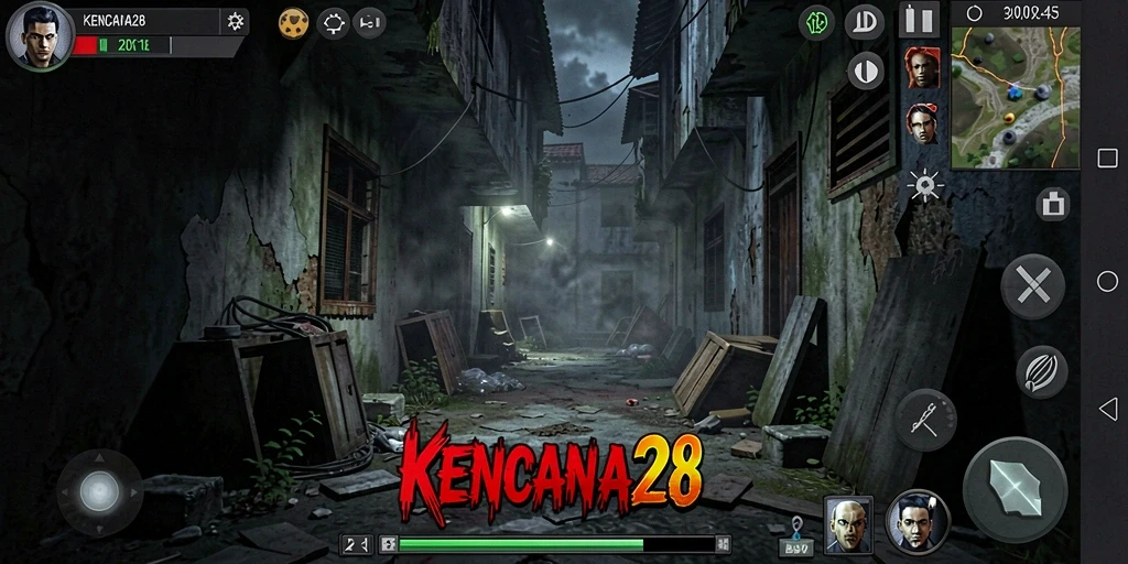 Gameplay menakutkan KENCANA28 di suasana gelap.