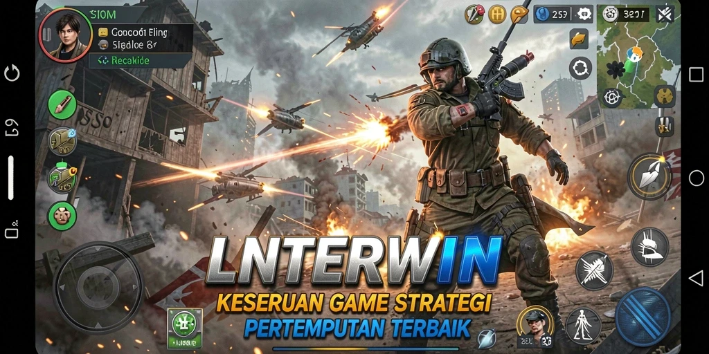 Gameplay menarik LNTERWIN dengan pertempuran strategis.