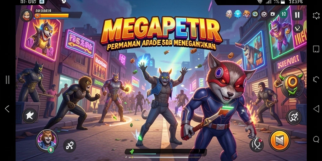 Tangkapan layar MEGAPETIR menampilkan aksi gameplay seru yang mengasyikkan.
