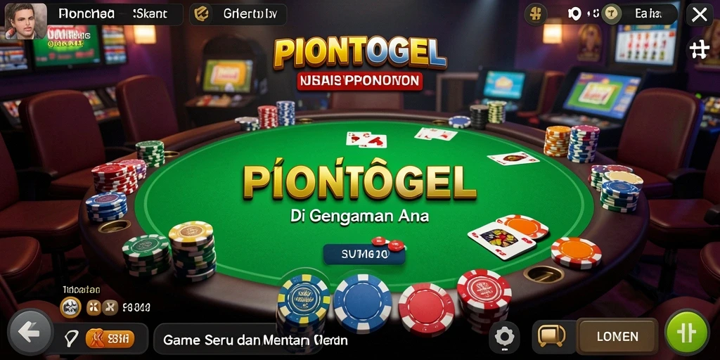 Tampilan gameplay Poker yang menegangkan di PIONTOGEL.