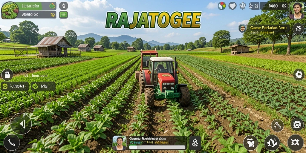 Tampilan menarik gameplay pertanian di RAJATOGEL.